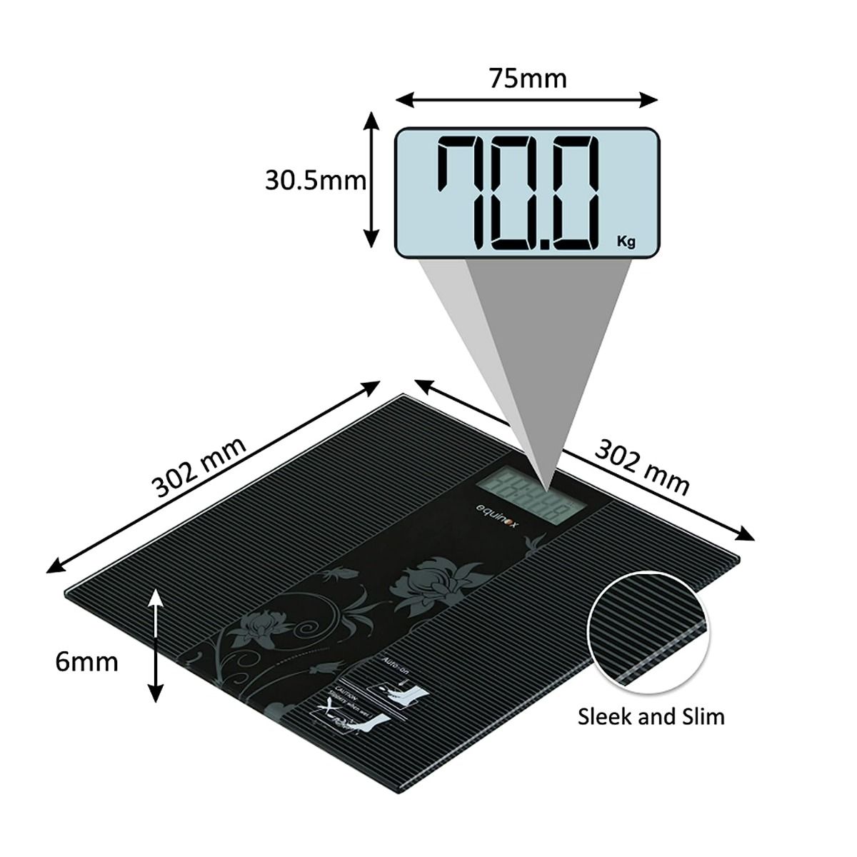 Equinox Personal Digital Weighing Scale EQ-EB-9300, 1 Count Price, Uses ...