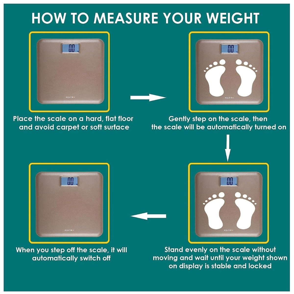Equinox Digital Weighing Scale EQ-EB-6171L, 1 Count, Pack of 1 Equinox Digital Weighing Scale EQ-EB-6171L, 1 Count, Pack of 1