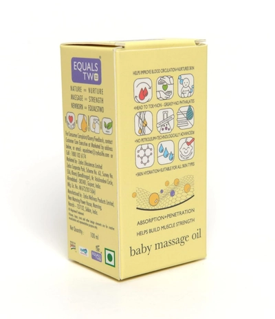 Equals Two Baby Massage Oil, 100 ml, Pack of 1