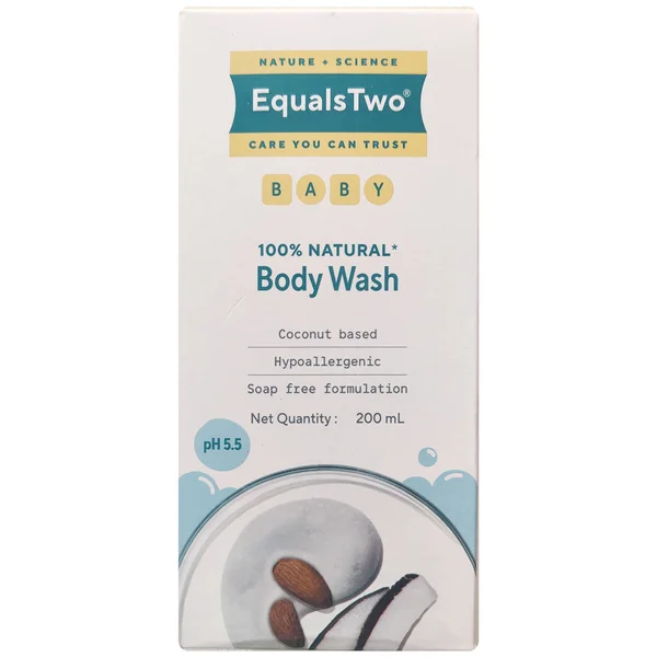 EqualsTwo 100% Natural Baby Wash, 200 ml, Pack of 1