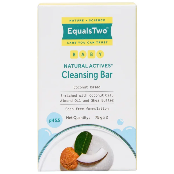 EqualsTwo Baby Cleansing Bar, 150 gm (2x75 gm), Pack of 1