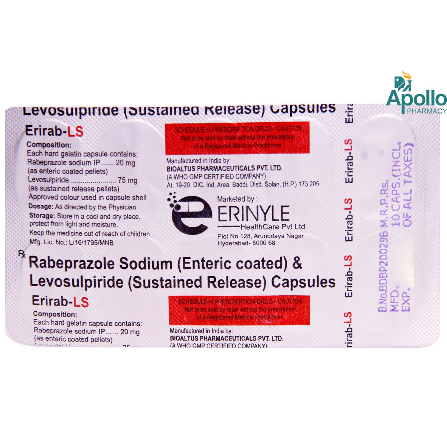 Erirab-LS Capsule 10's, Pack of 10 CAPSULES Erirab-LS Capsule 10's, Pack of 10 CAPSULES