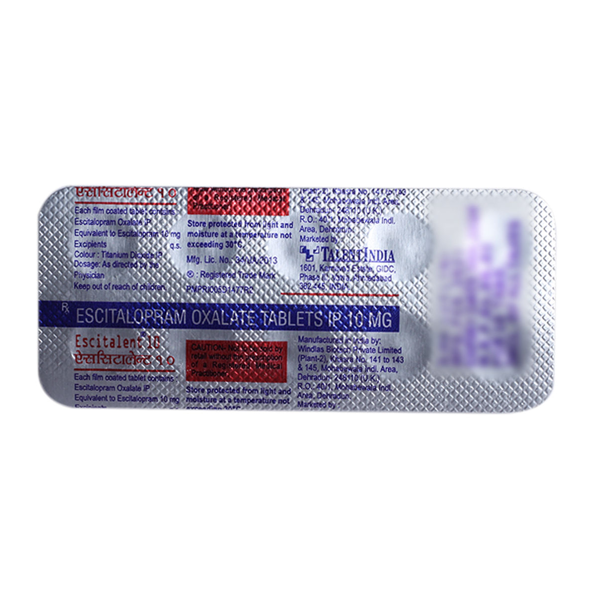 Buy Escitalent 10 mg Tablet 10's Online
