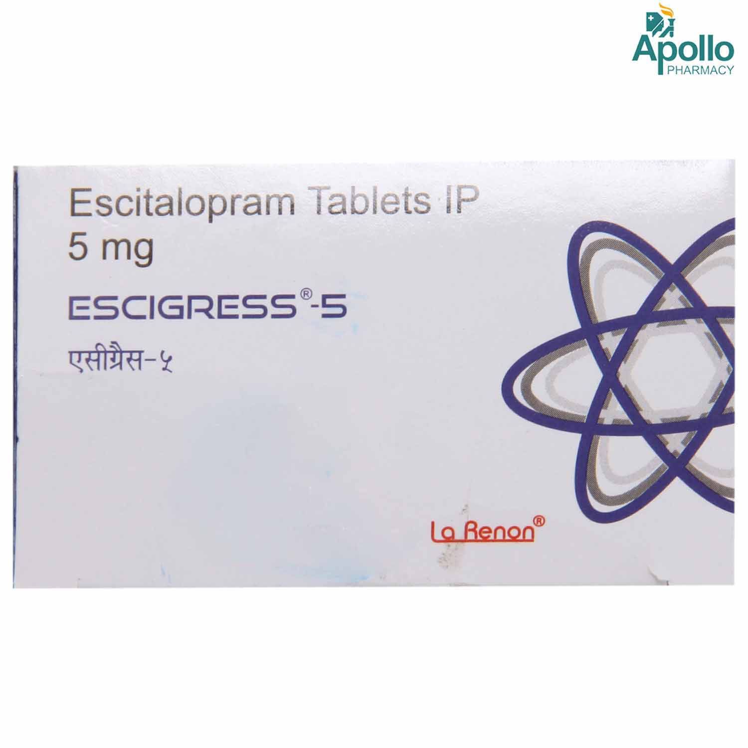 Escigress 5 mg Tablet 10's, Pack of 10 TabletS