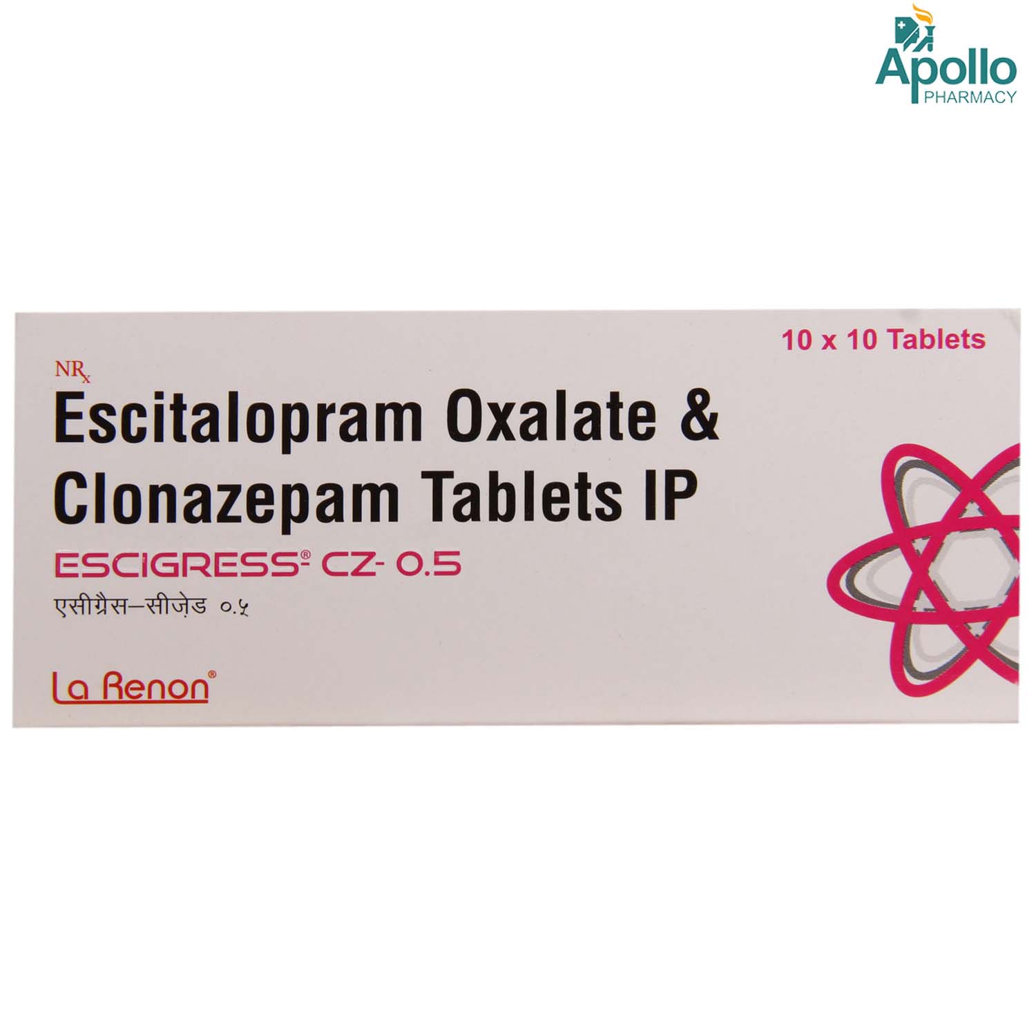 Escigress CZ 0.5 mg Tablet 10's, Pack of 10 TabletS Escigress CZ 0.5 mg Tablet 10's, Pack of 10 TabletS