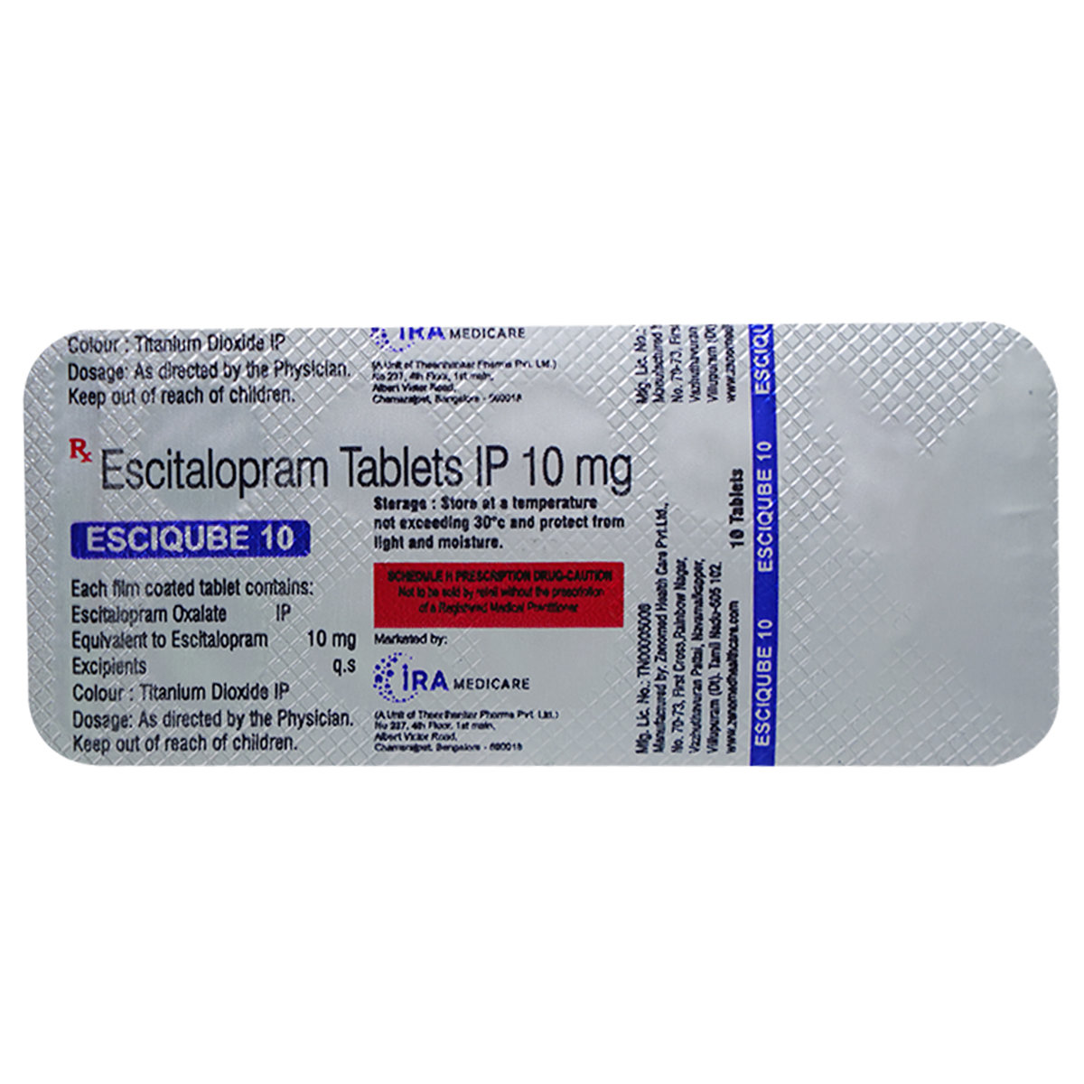 Esciqube 10 Tablet 10's, Pack of 10 Esciqube 10 Tablet 10's, Pack of 10