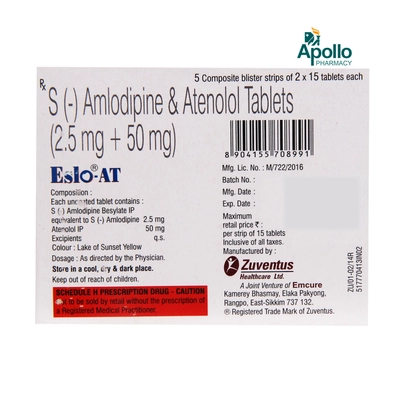 Eslo-AT Tablet 15's, Pack of 15 TABLETS