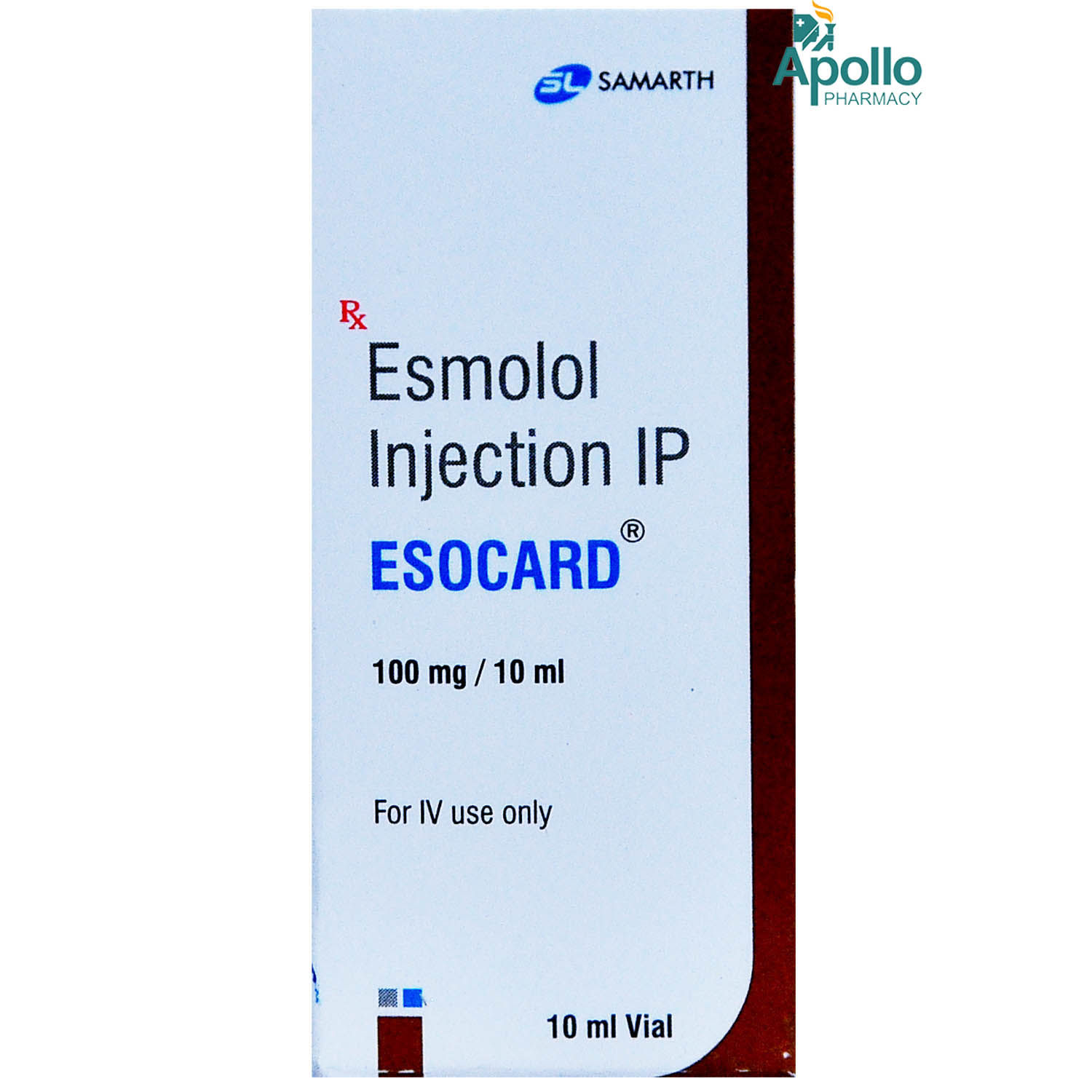 Buy ESOCARD 100MG VIAL INJECTION 10ML  Online