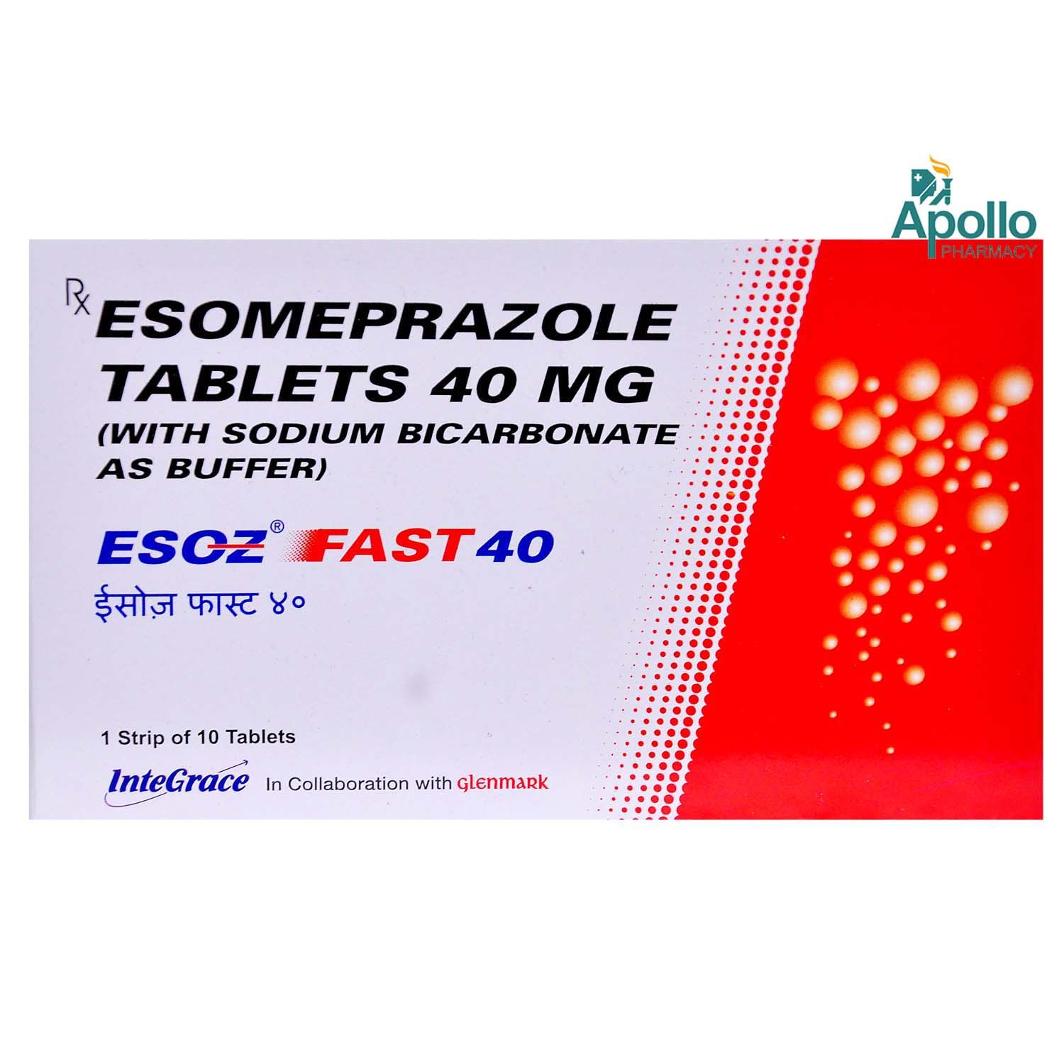 Buy Esoz Fast 40 Tablet 10's Online