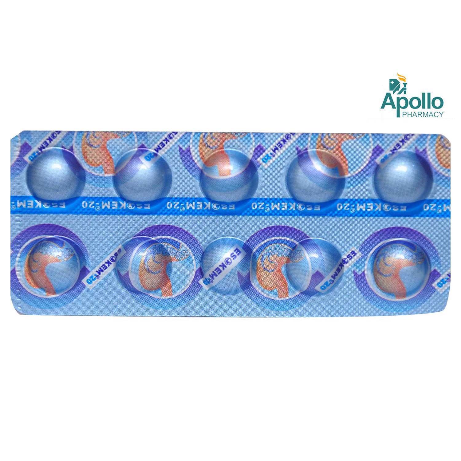 Esokem 20 mg Tablet 10's, Pack of 10 TabletS Esokem 20 mg Tablet 10's, Pack of 10 TabletS