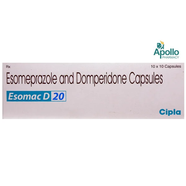 Esomac D 20 Capsule 10's, Pack of 10 CAPSULES