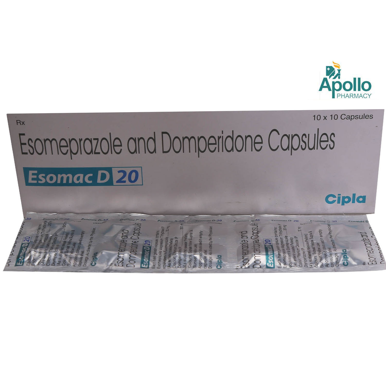 Esomac D 20 Capsule 10's, Pack of 10 CAPSULES Esomac D 20 Capsule 10's, Pack of 10 CAPSULES
