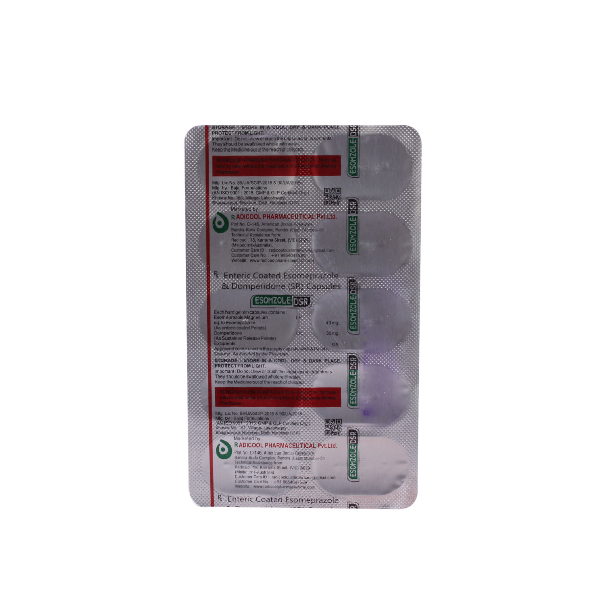 Esomzole-DSR Capsule 10's, Pack of 10 CAPSULES Esomzole-DSR Capsule 10's, Pack of 10 CAPSULES