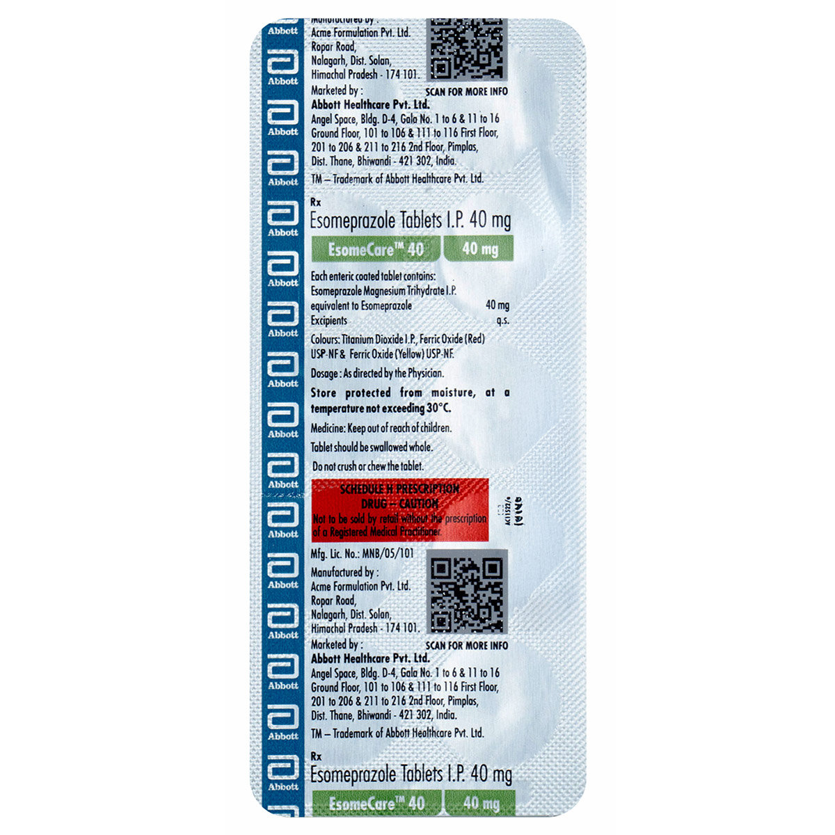 Esomecare 40 Tablet 10's, Pack of 10 TabletS Esomecare 40 Tablet 10's, Pack of 10 TabletS