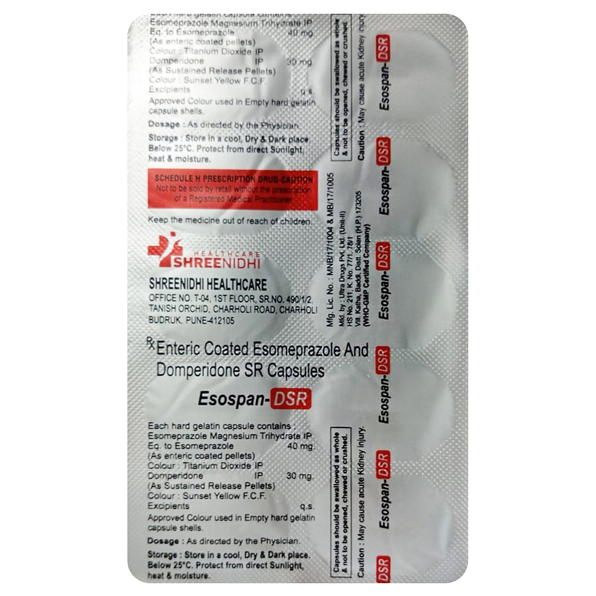 Esospan-DSR Capsule 10's, Pack of 10 Esospan-DSR Capsule 10's, Pack of 10
