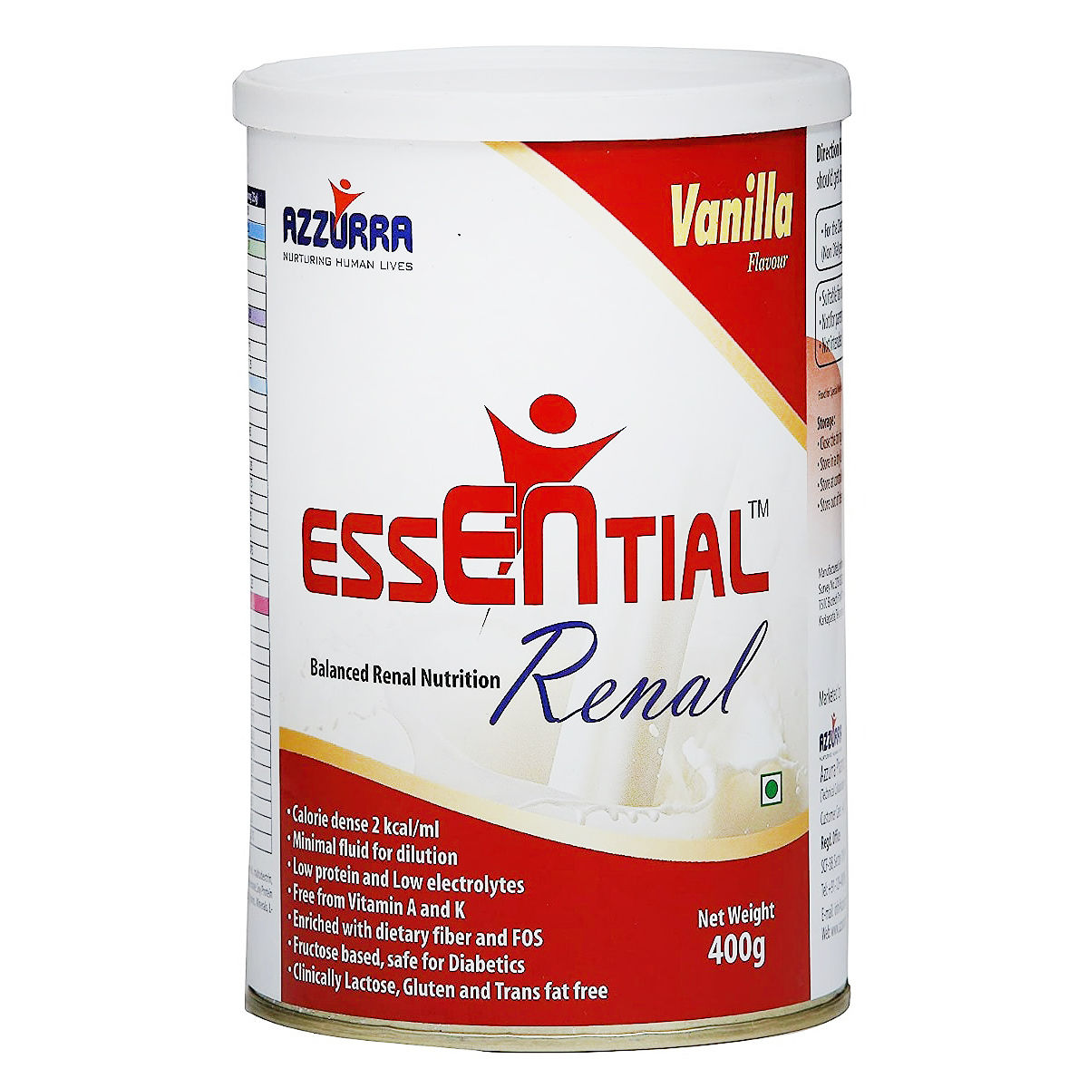 Azzurra Essential Renal Nutrition Vanilla Flavour Powder, 400 gm Price 