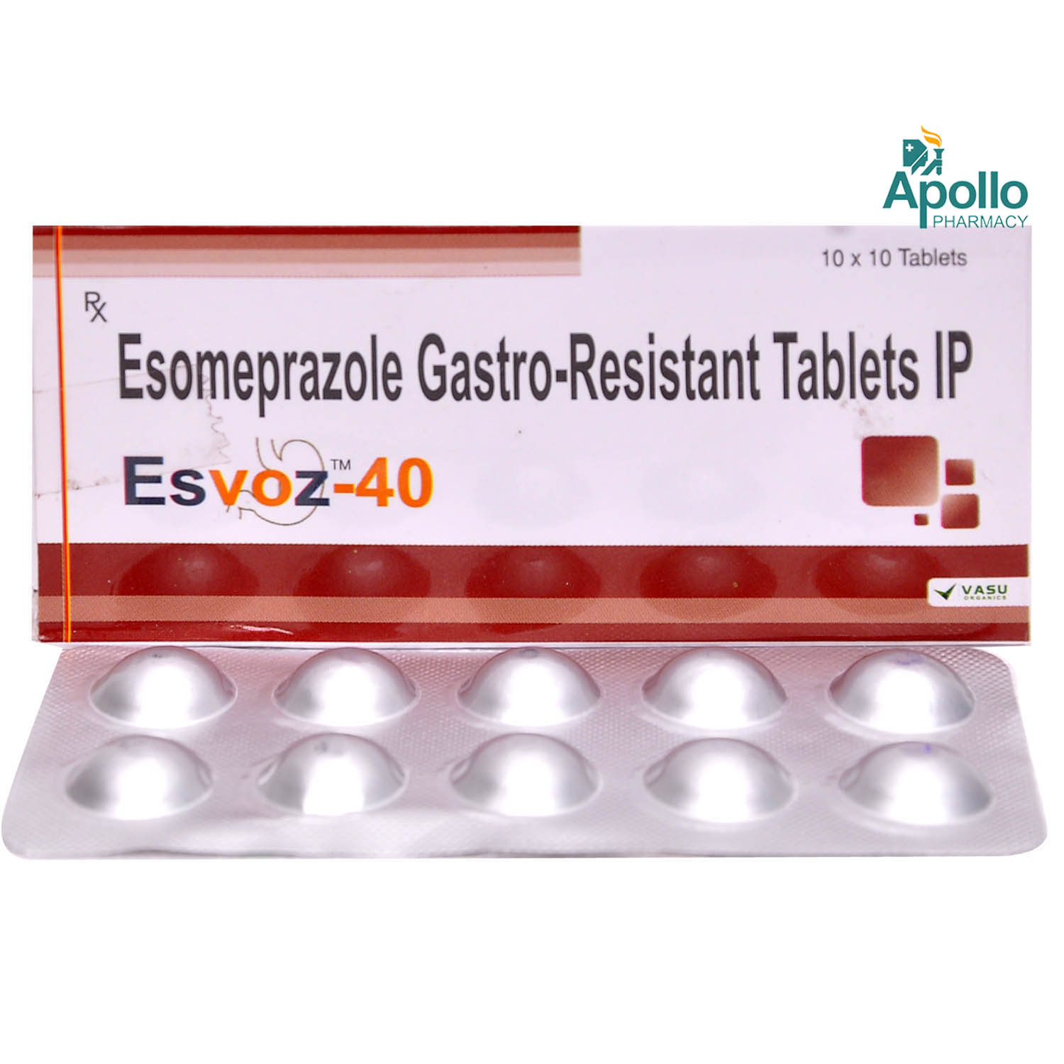 Esvoz 40 mg Tablet 10's, Pack of 10 TabletS Esvoz 40 mg Tablet 10's, Pack of 10 TabletS