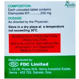 Ethasyl 250 mg Tablet 10's, Pack of 10 TabletS