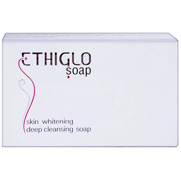 Ethiglo Soap, 75 gm | Deep Cleansing Soap | Promote Skin Whitening | Cure Tanning &amp; Pigmentation | Give Soft Skin, Pack of 1
