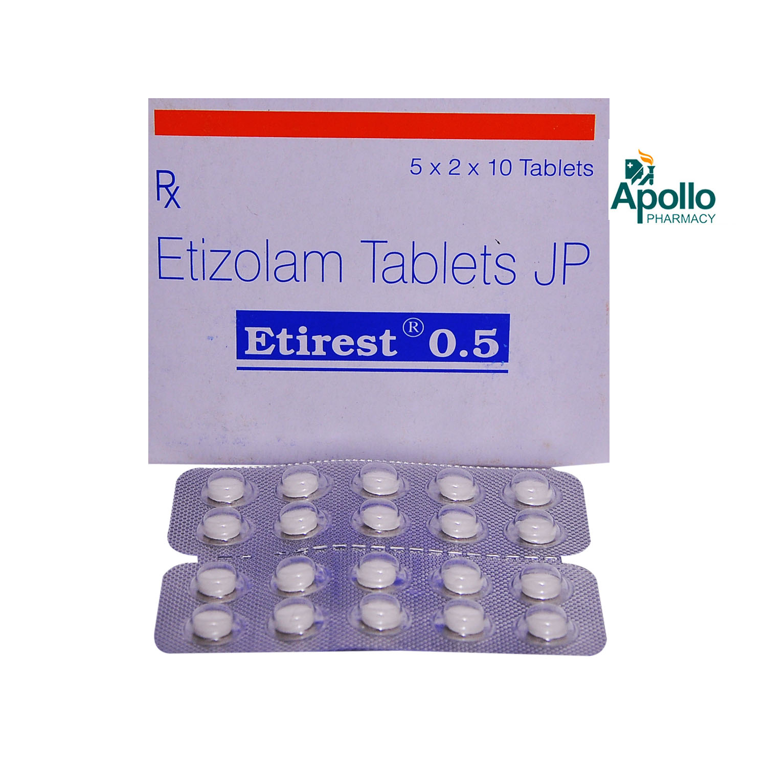 Etirest 0.5 mg Tablet 10's, Pack of 10 TabletS Etirest 0.5 mg Tablet 10's, Pack of 10 TabletS