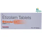 Etizola 0.25 Tablet 10's, Pack of 10 TABLETS