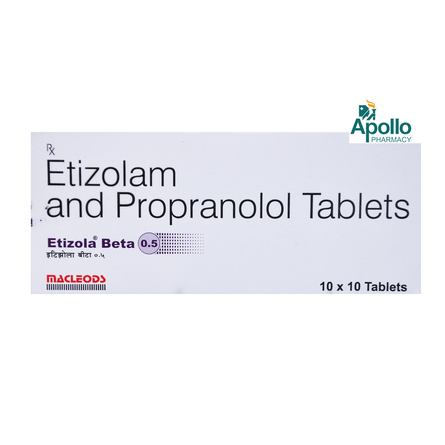 Etizola Beta 0.5 Tablet 10's, Pack of 10 TABLETS Etizola Beta 0.5 Tablet 10's, Pack of 10 TABLETS