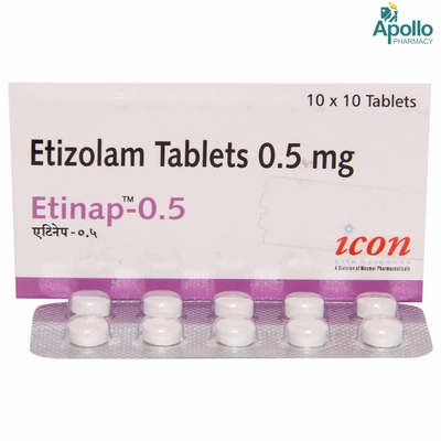 ETINAP 0.5MG TABLET, Pack of 10 TABLETS