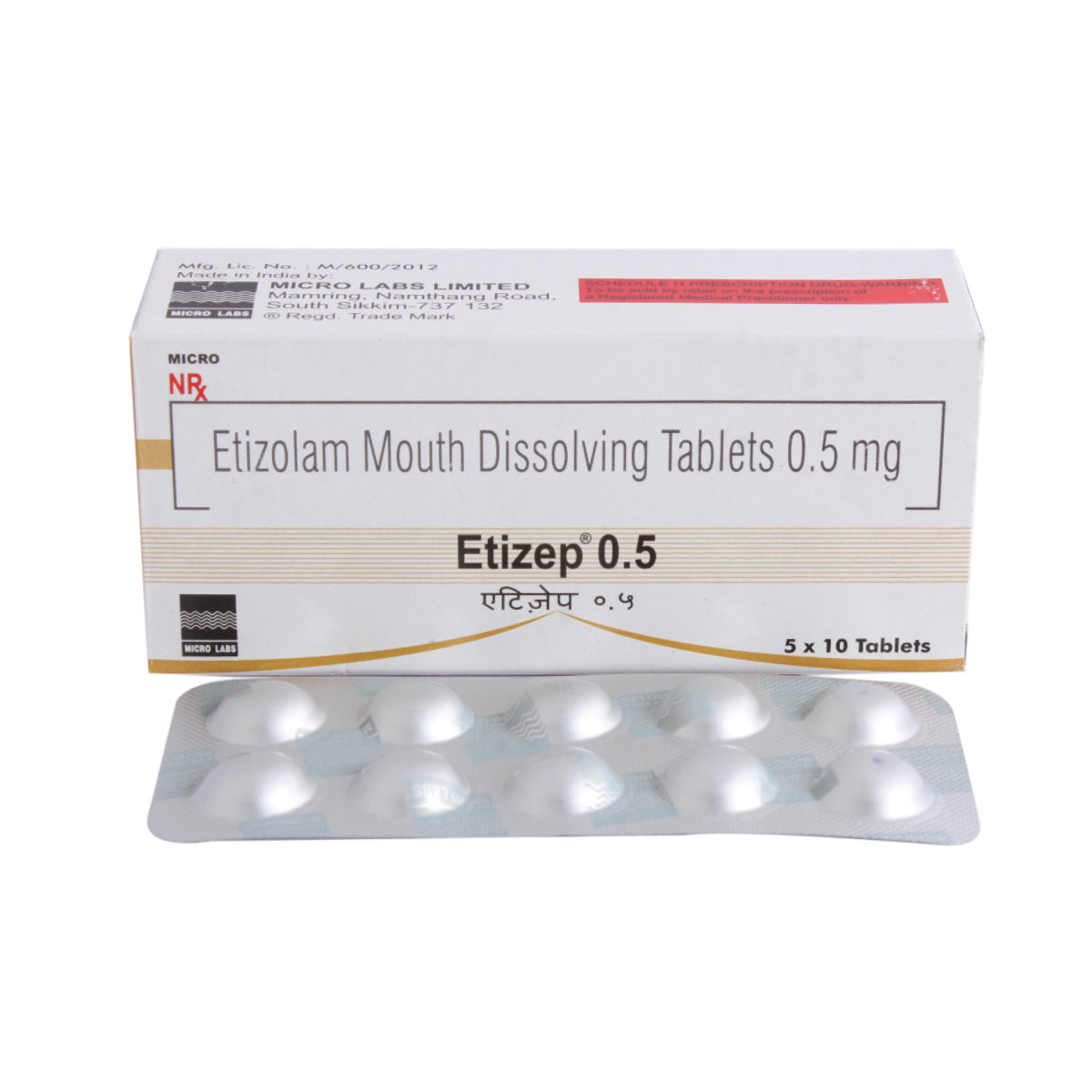 Etizep 0.5 mg Tablet 10's, Pack of 10 TabletS Etizep 0.5 mg Tablet 10's, Pack of 10 TabletS