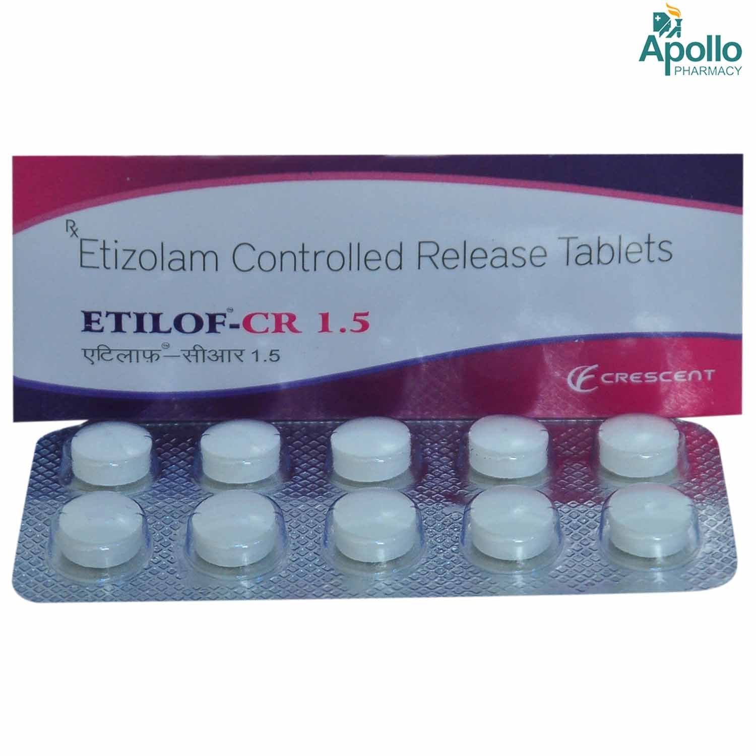 ETILOF CR 1.5MG TABLET 10'S , Pack of 10 TabletS ETILOF CR 1.5MG TABLET 10'S , Pack of 10 TabletS