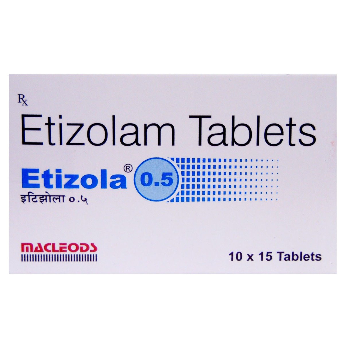 Etizola 0.5 Tablet 15's, Pack of 15 TABLETS Etizola 0.5 Tablet 15's, Pack of 15 TABLETS