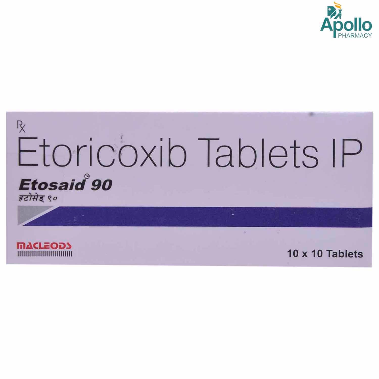 Etosaid 90 Tablet 10's, Pack of 10 TABLETS Etosaid 90 Tablet 10's, Pack of 10 TABLETS