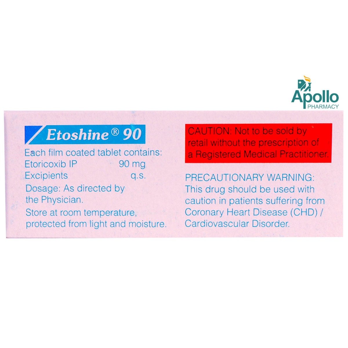 Etoshine 90 Tablet 10's, Pack of 10 TABLETS Etoshine 90 Tablet 10's, Pack of 10 TABLETS