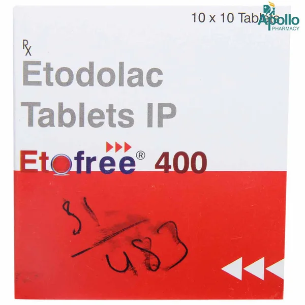 Etofree 400 Tablet 10's, Pack of 10 TABLETS