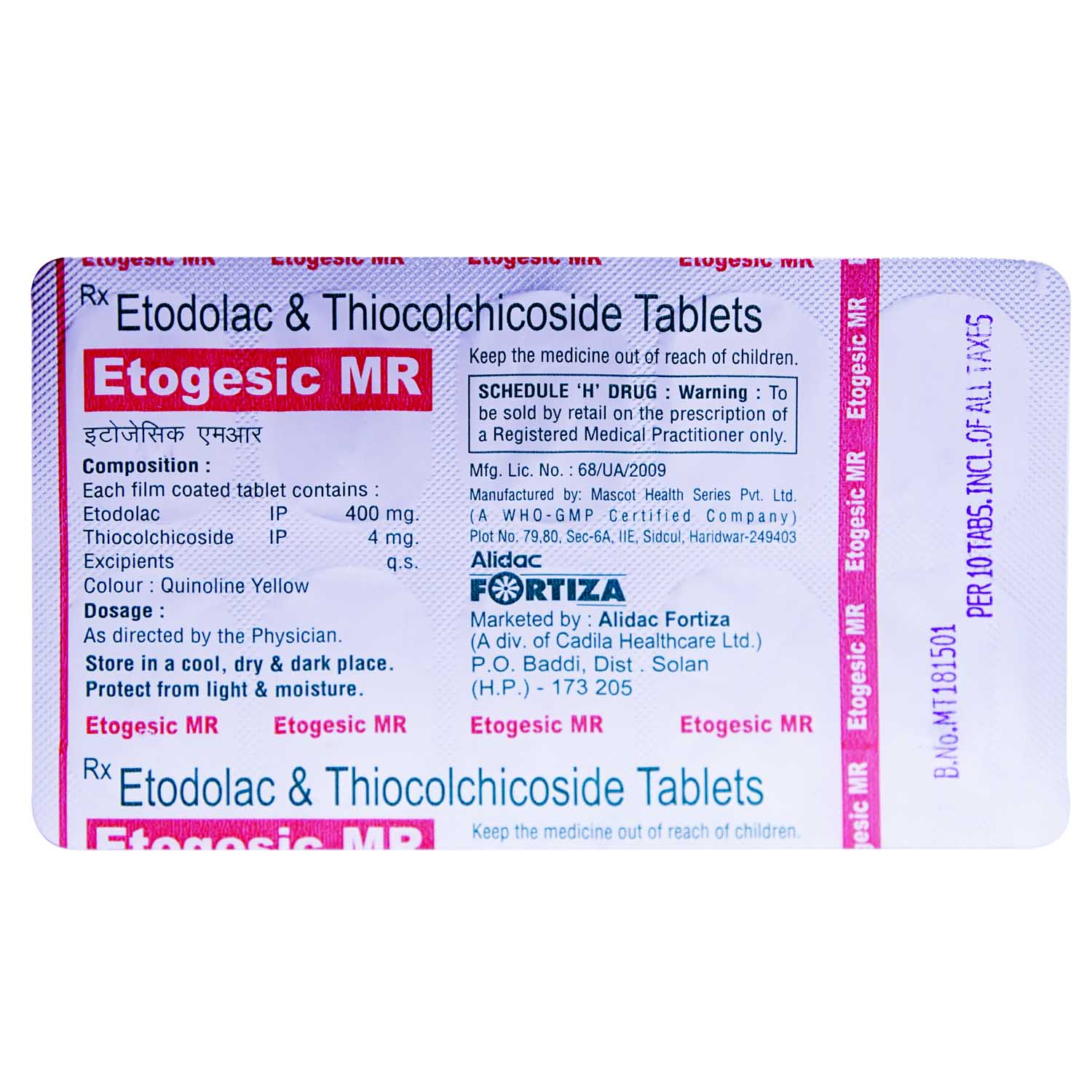 Etogesic MR Tablet 10's, Pack of 10 TABLETS Etogesic MR Tablet 10's, Pack of 10 TABLETS