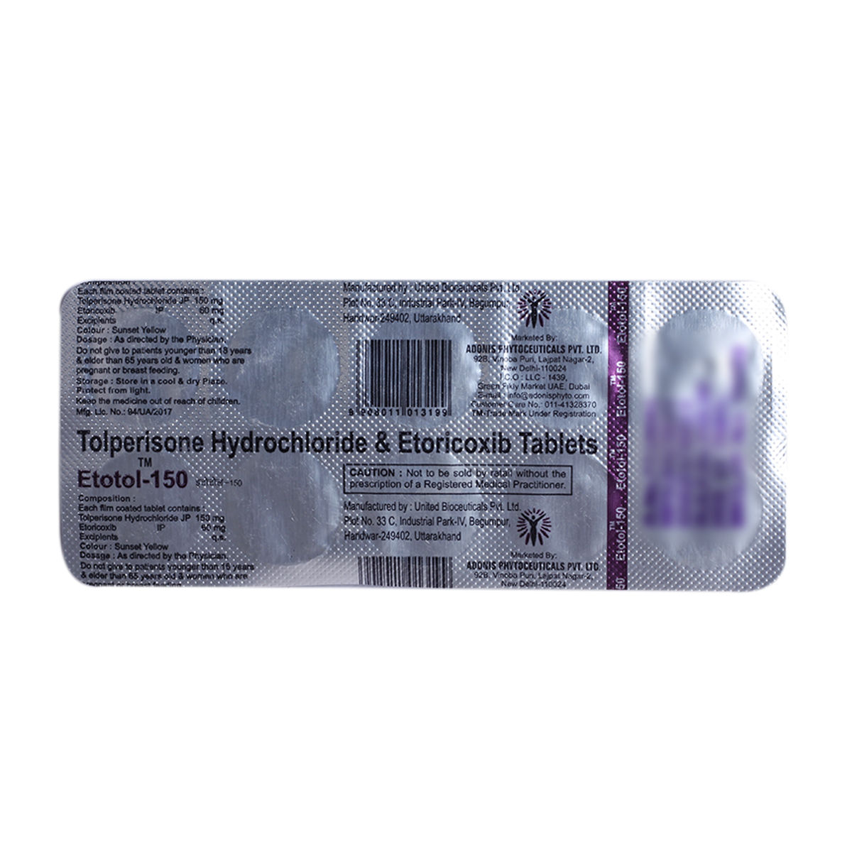 Buy Etotol 150mg Tablet 10's Online