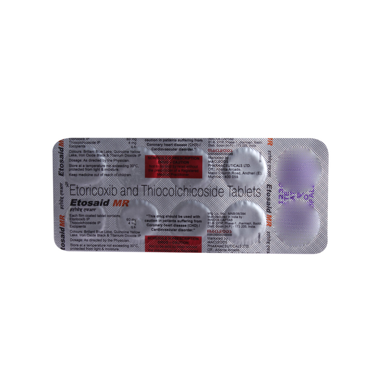 Etosaid MR Tablet 10's, Pack of 10 TabletS Etosaid MR Tablet 10's, Pack of 10 TabletS