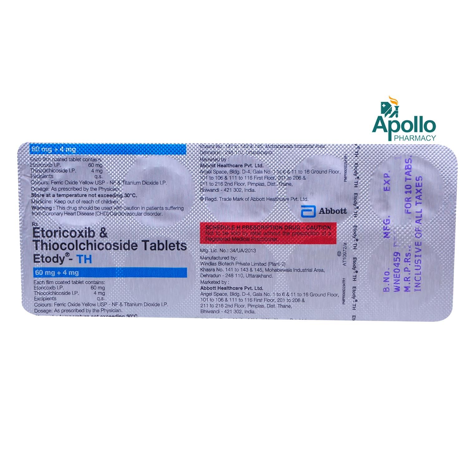 Etody-TH Tablet 10's, Pack of 10 TABLETS
