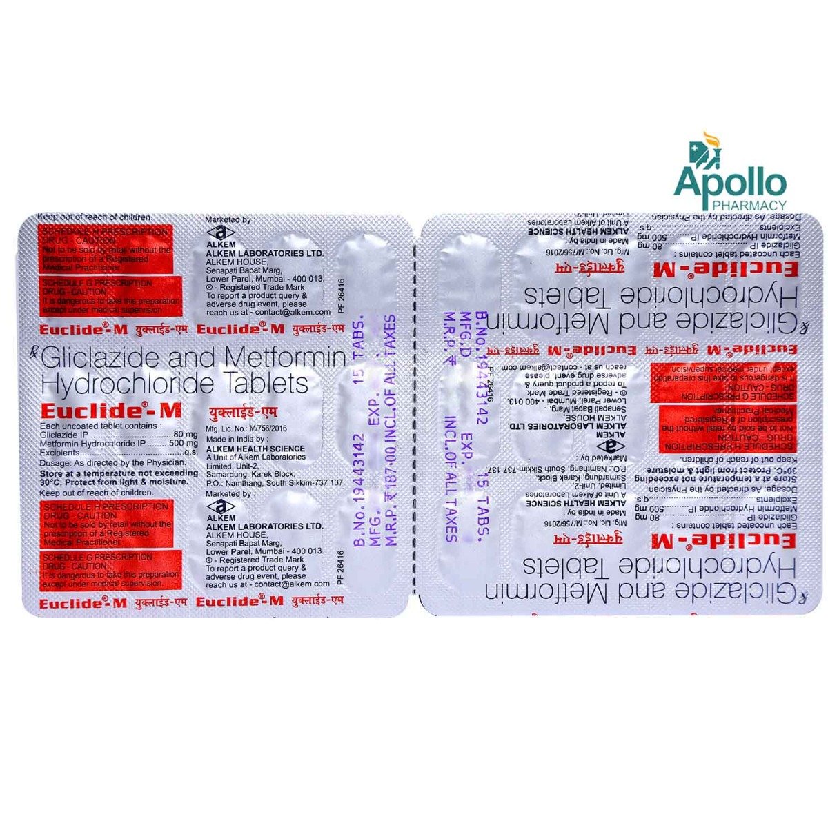 Euclide-M Tablet 15's, Pack of 15 TABLETS Euclide-M Tablet 15's, Pack of 15 TABLETS