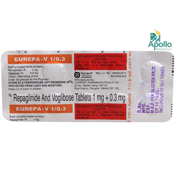 Eurepa-V 1/0.3 Tablet 10's