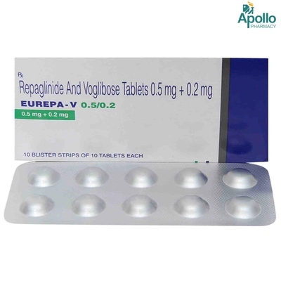 Eurepa-V 0.5/0.2 Tablet 10's, Pack of 10 TabletS