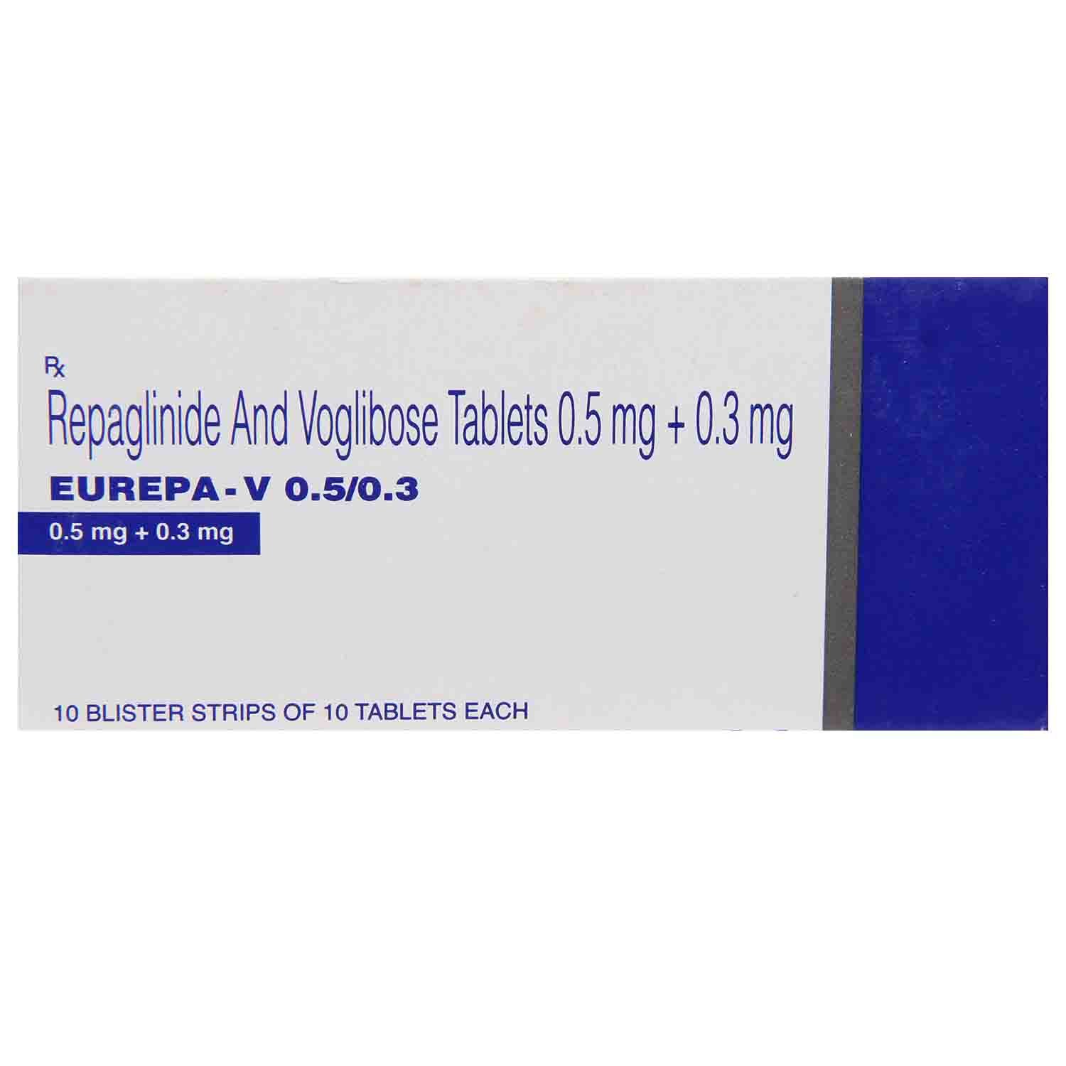 Eurepa-V 0.5/0.3 Tablet 10's, Pack of 10 TabletS Eurepa-V 0.5/0.3 Tablet 10's, Pack of 10 TabletS