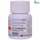 Euthyrox 75 Tablet 100's, Pack of 1 TABLET