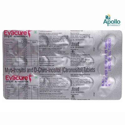 Evacure Tablet 15's, Pack of 15 TABLETS