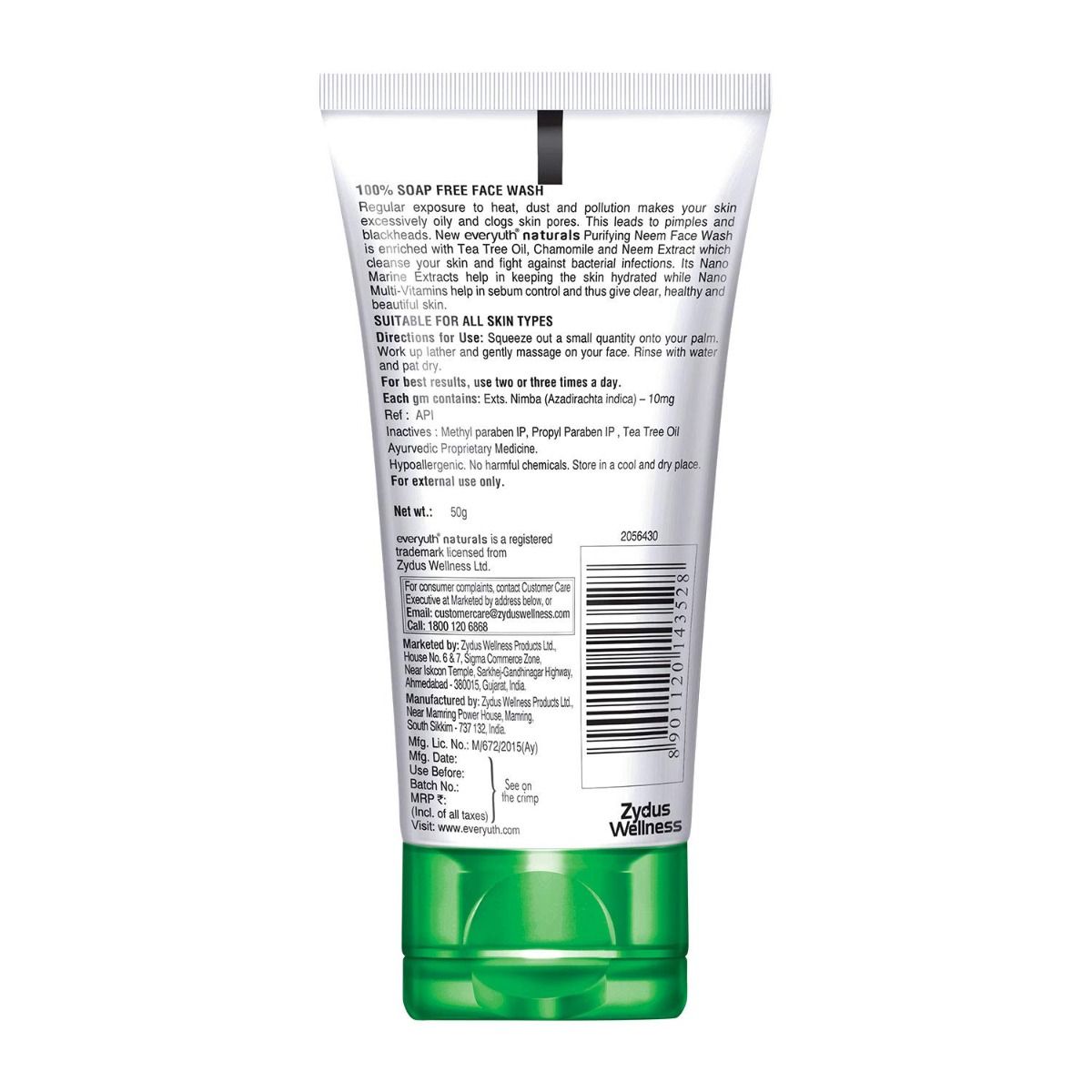 Everyuth Neem Face Wash, 50 gm Price, Uses, Side Effects, Composition Apollo Pharmacy