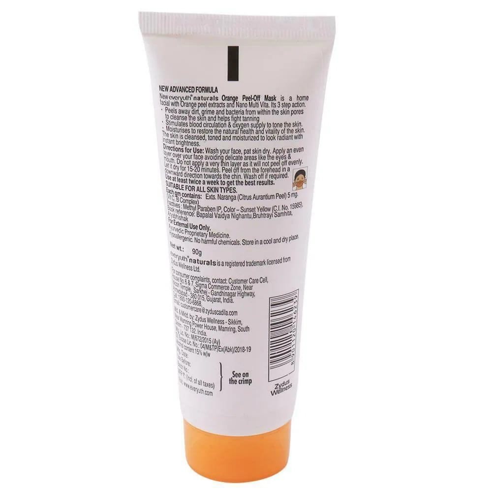 Everyuth Naturals Orange Peel-Off Mask 90 gm, Pack of 1 Everyuth Naturals Orange Peel-Off Mask 90 gm, Pack of 1