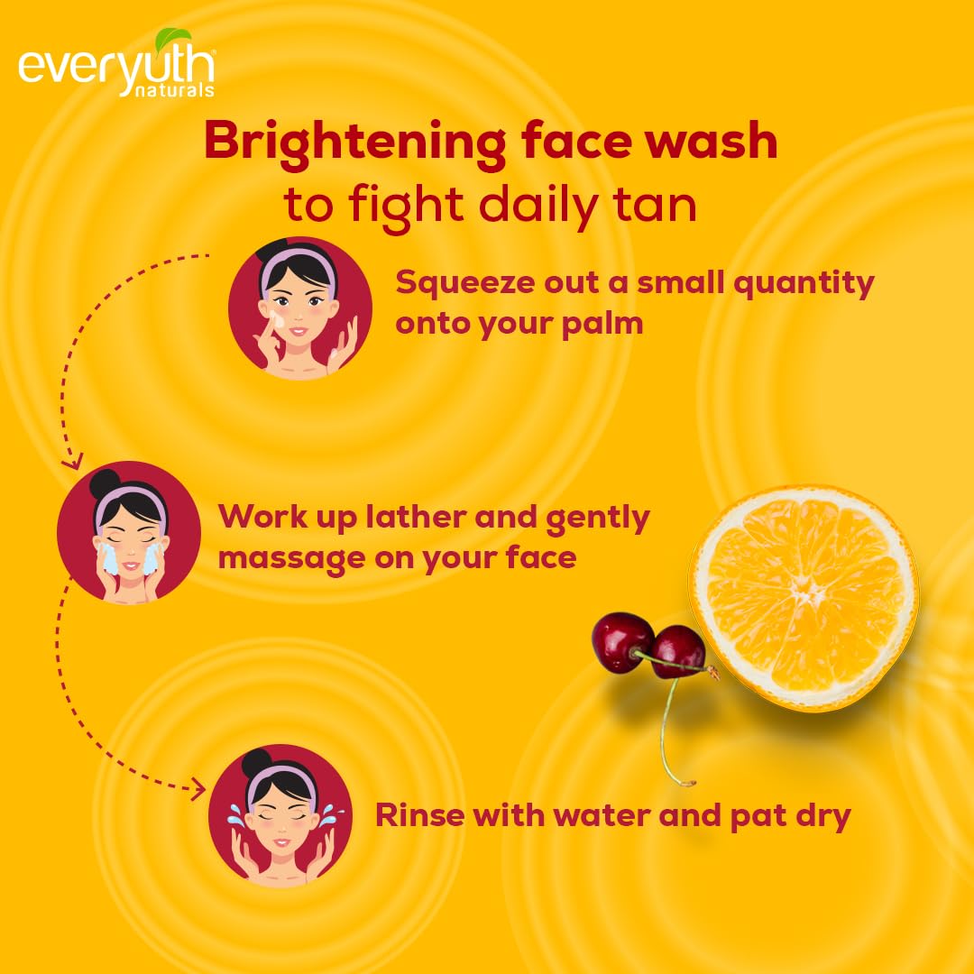 Everyuth Naturals Lemon & Cherry Face Wash 150 gm | Clears Oil, Pack of 1 Everyuth Naturals Lemon & Cherry Face Wash 150 gm | Clears Oil, Pack of 1