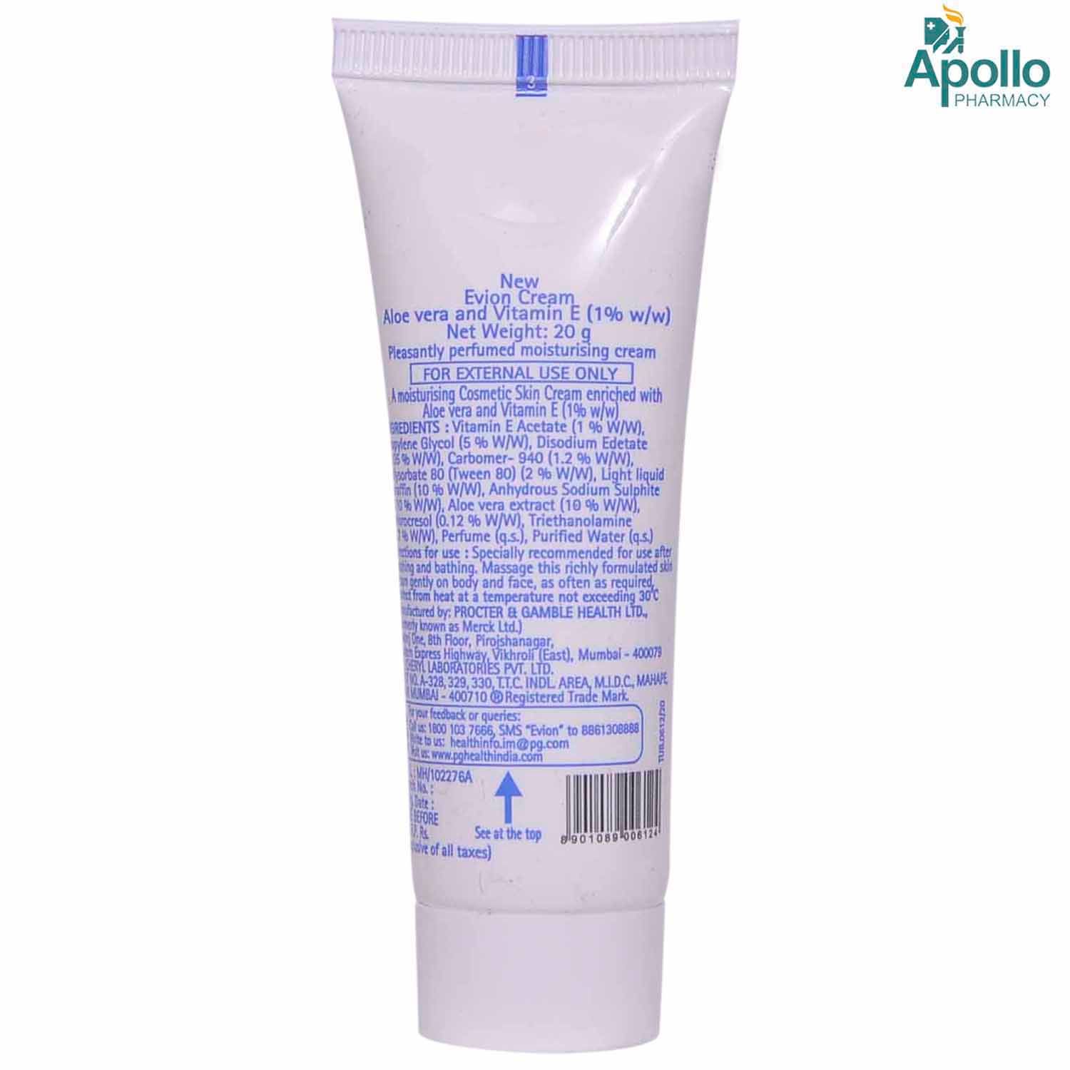 Evion Cream 20 gm Price, Uses, Side Effects, Composition Apollo Pharmacy