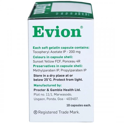 Evion 200 Capsule 10's, Pack of 10 CapsuleS