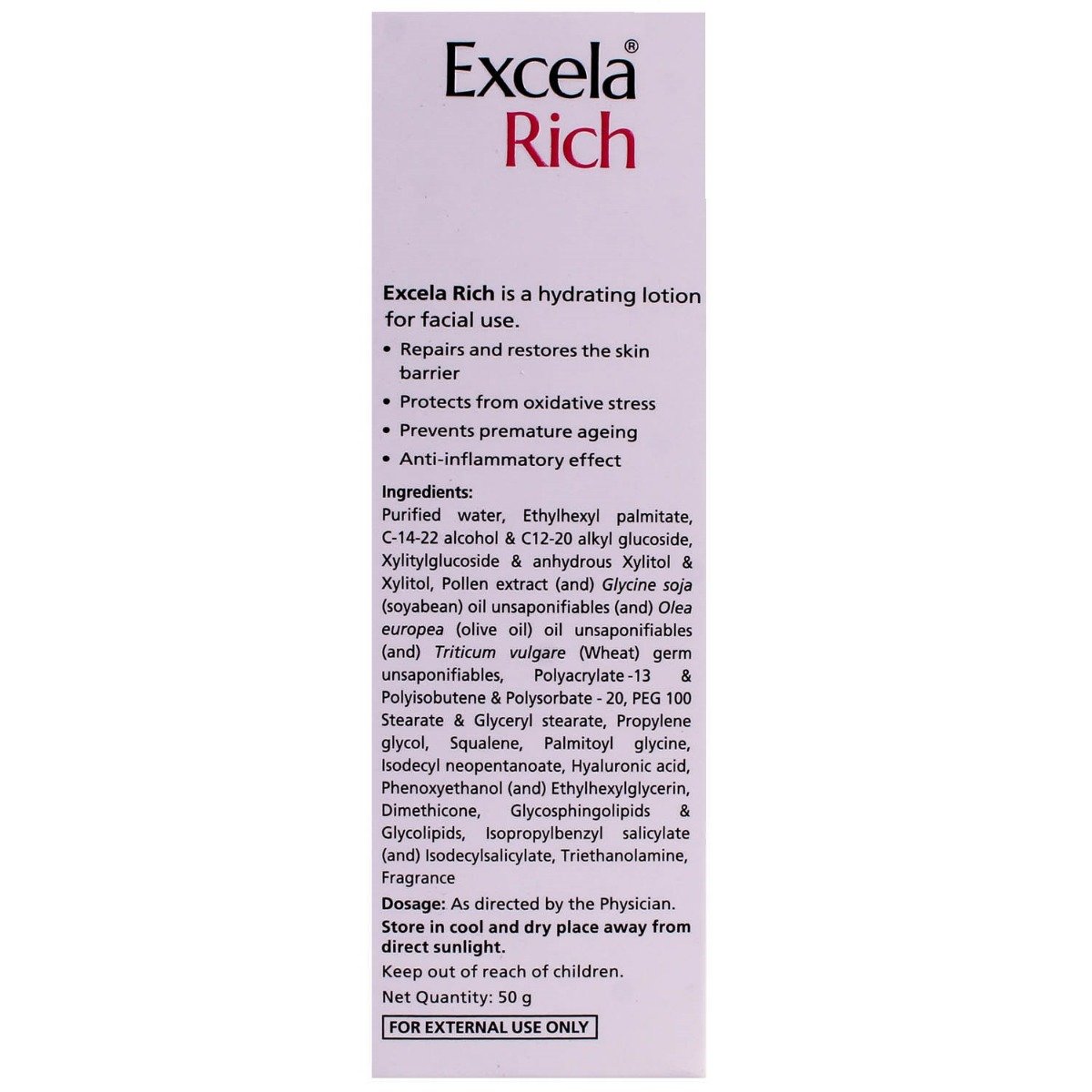 Excela Rich Facial Hydrating Lotion 50 gm, Pack of 1 Excela Rich Facial Hydrating Lotion 50 gm, Pack of 1