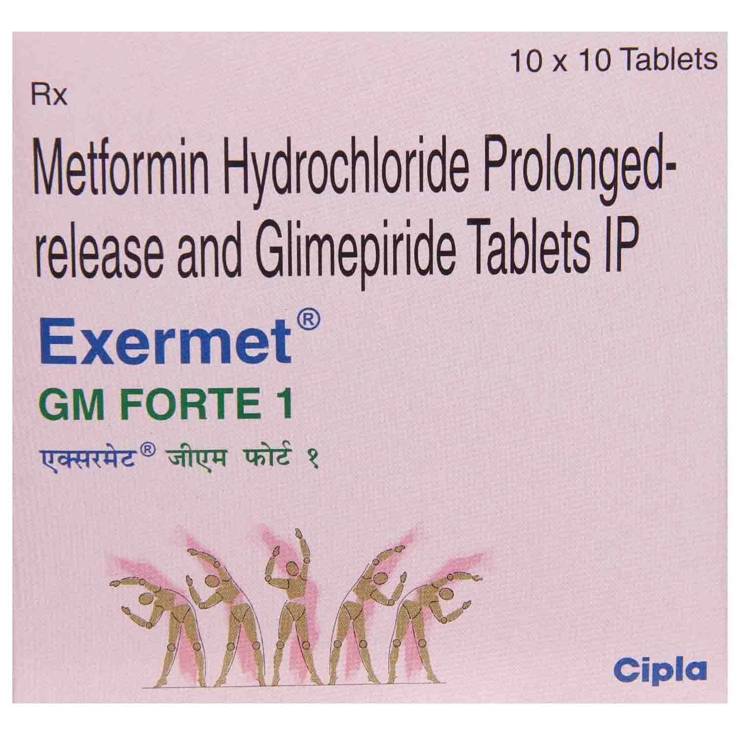 Buy Exermet GM Forte 1 Tablet 10's Online